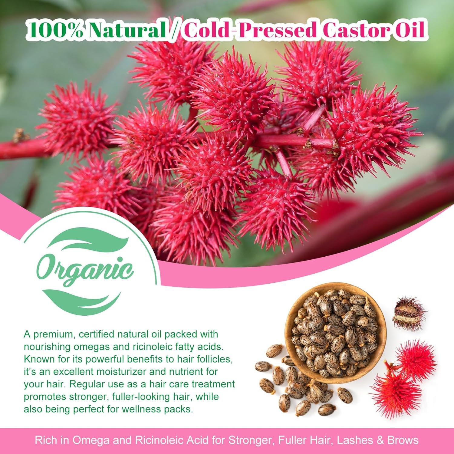 Aceite de Ricino Prensado en Frío ELAIMEI 60ml - 100% Puro