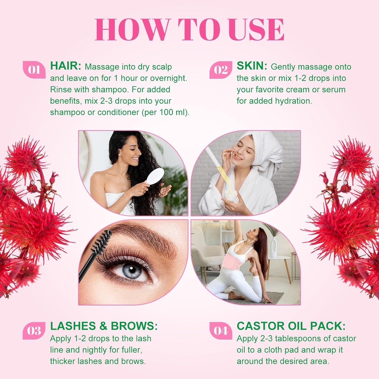 Aceite de Ricino Prensado en Frío ELAIMEI 60ml - 100% Puro