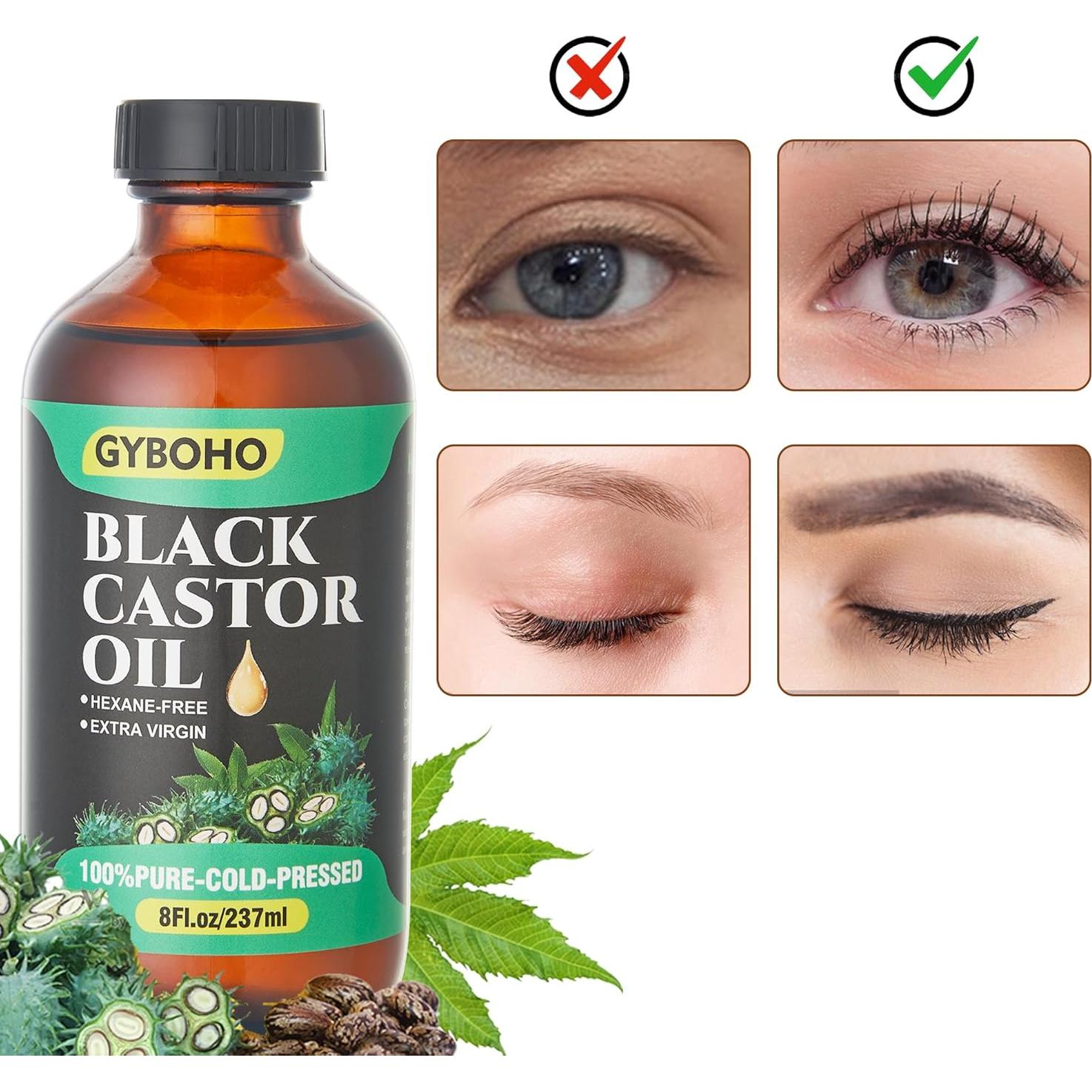 Aceite de Ricino Negro Jamaicano GYBOHO 237ml Crecimiento Cabello