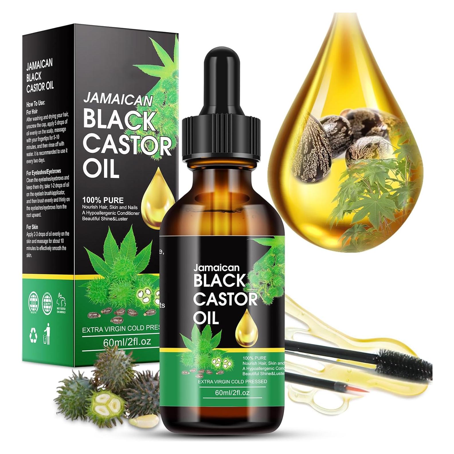 Aceite de Ricino Negro Jamaicano 100% Puro 59 ml - Crecimiento Cabello