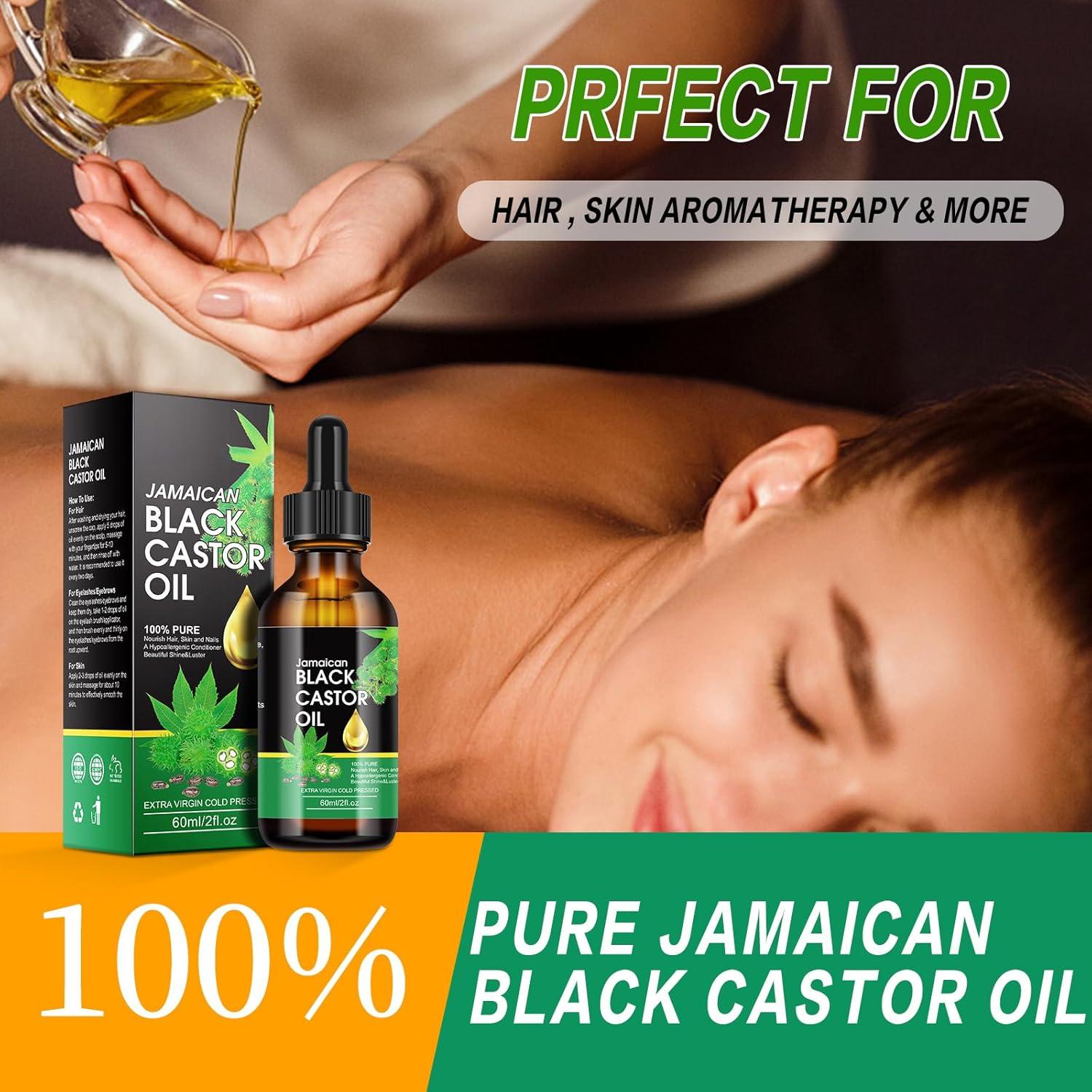 Aceite de Ricino Negro Jamaicano 100% Puro 59 ml - Crecimiento Cabello