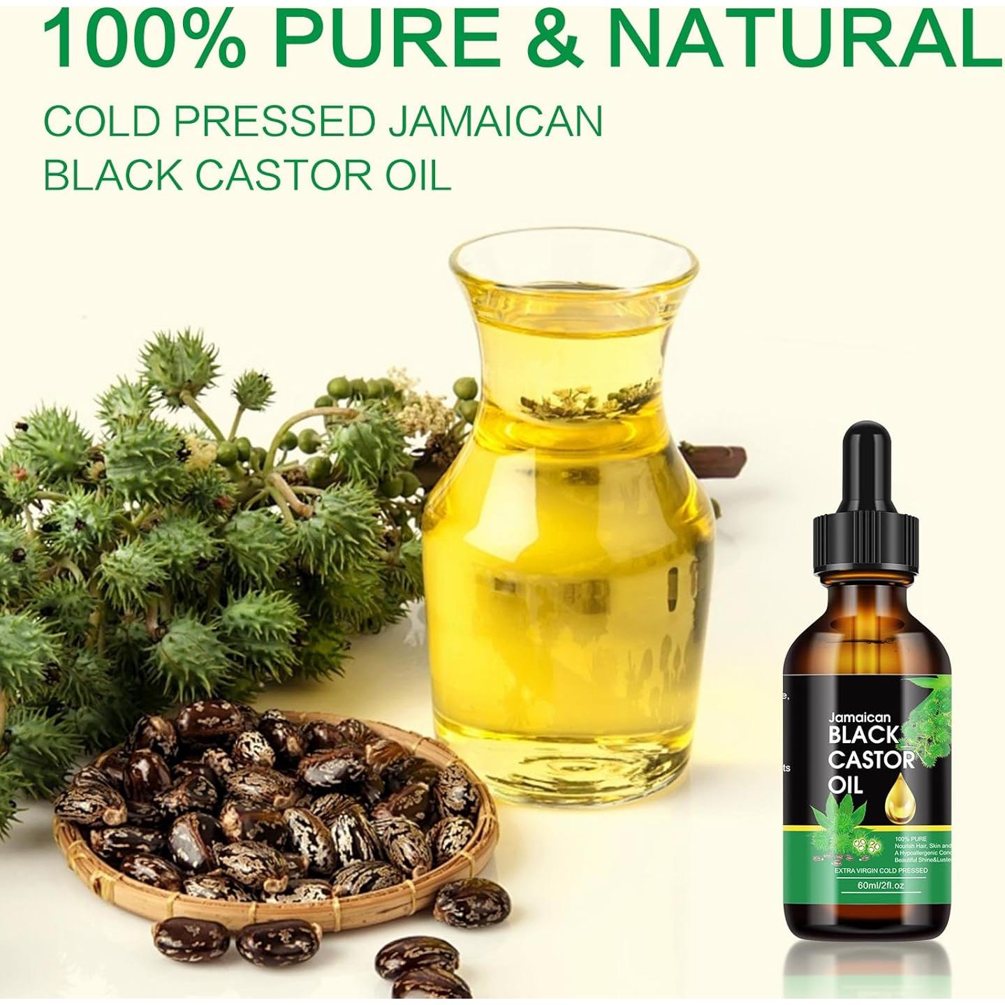 Aceite de Ricino Negro Jamaicano 100% Puro 59 ml - Crecimiento Cabello