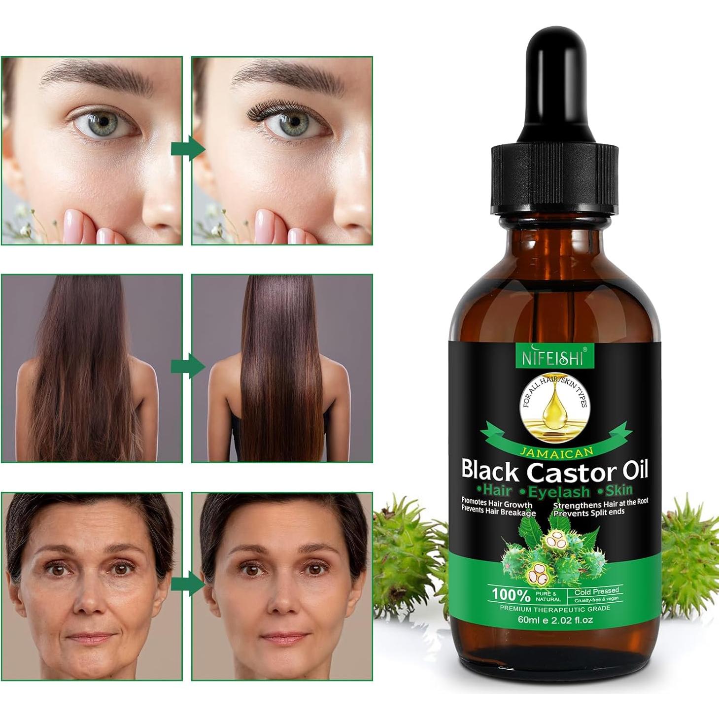 Aceite de Ricino Negro Jamaicano 60ml - Hidratante Natural Orgánico