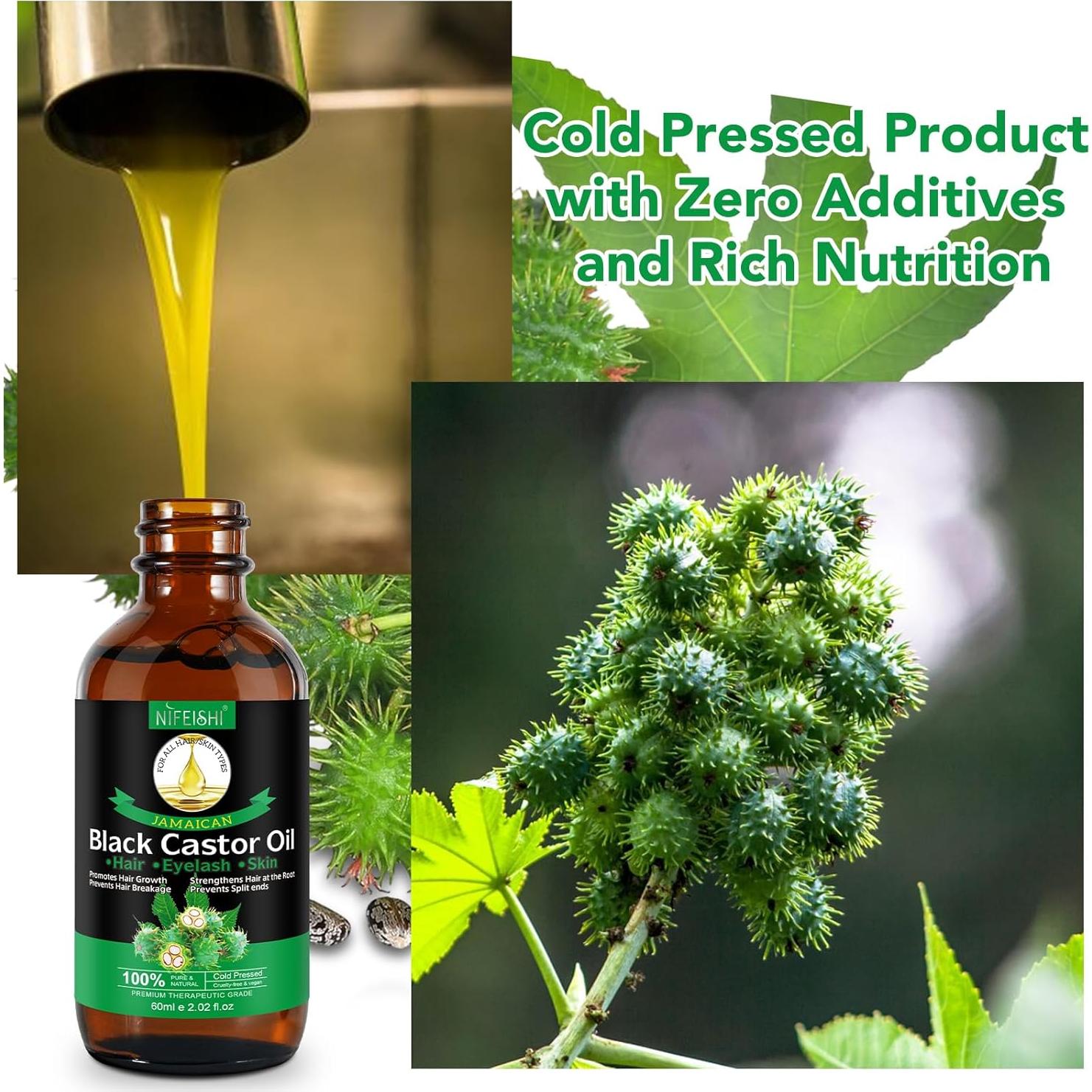 Aceite de Ricino Negro Jamaicano 60ml - Hidratante Natural Orgánico