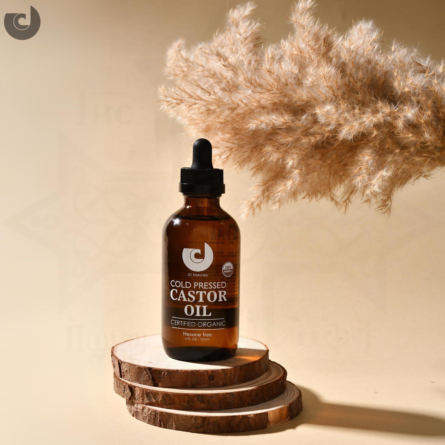 Aceite de Ricino Orgánico 118ml JC Naturals - 100% Puro, Prensado en Frío