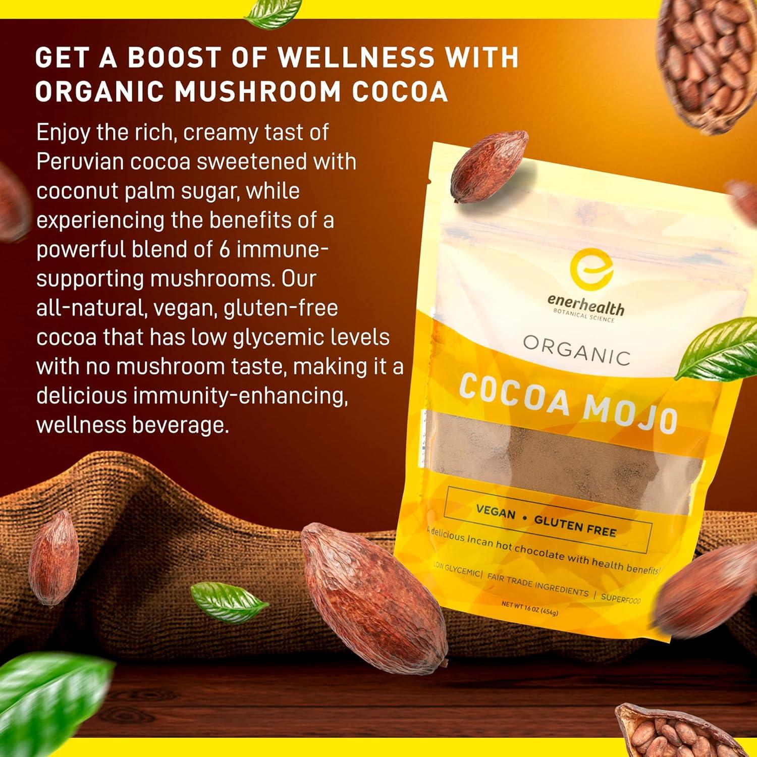 Cocoa Mojo Enerhealth Botanicals - Chocolate Caliente Orgánico 453.6g