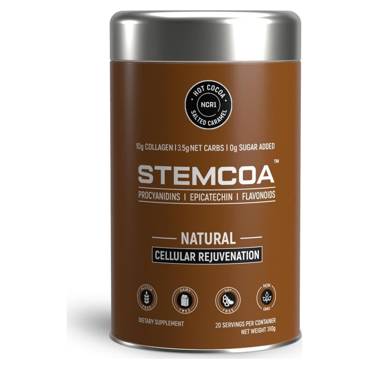 Polvo de Colágeno Bovino Stemcoa 20 Porciones Caramelo Salado