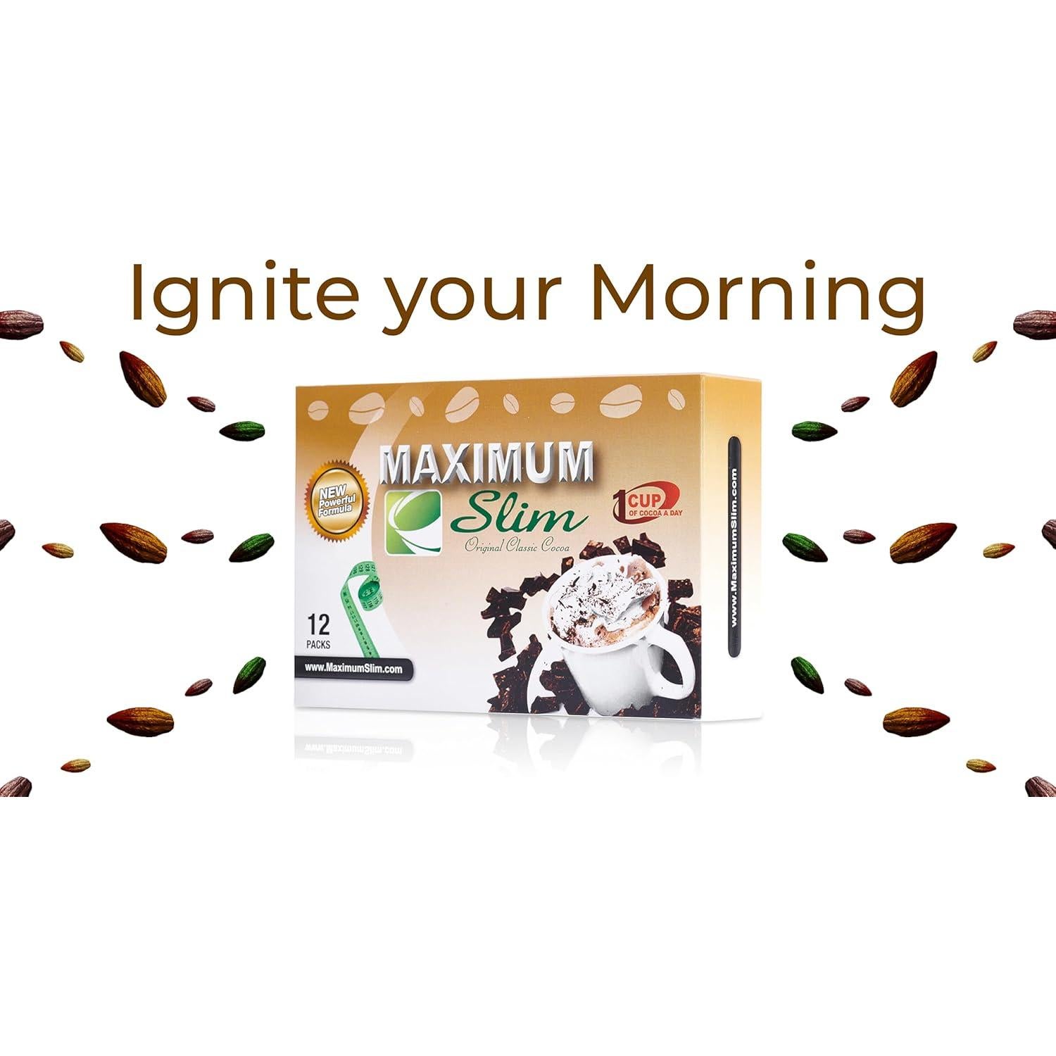 Cacao Instantáneo Premium Maximum Slim 30 Sobres 4 en 1