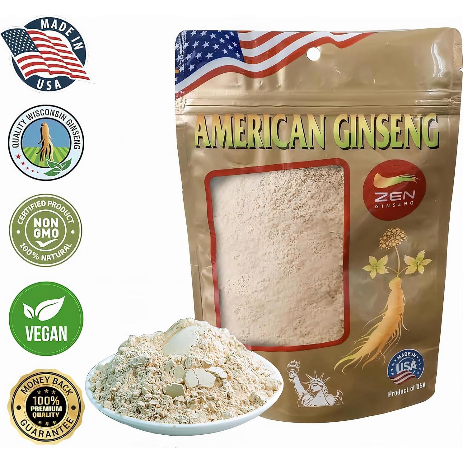 Polvo de Ginseng Americano Zen 113.4 g - Sin OGM y Gluten