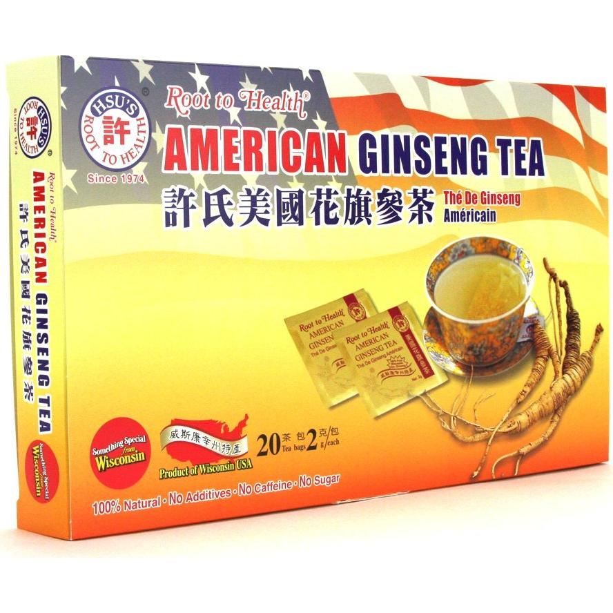 Té de Ginseng Americano Hsu - Caja de 20 Bolsas