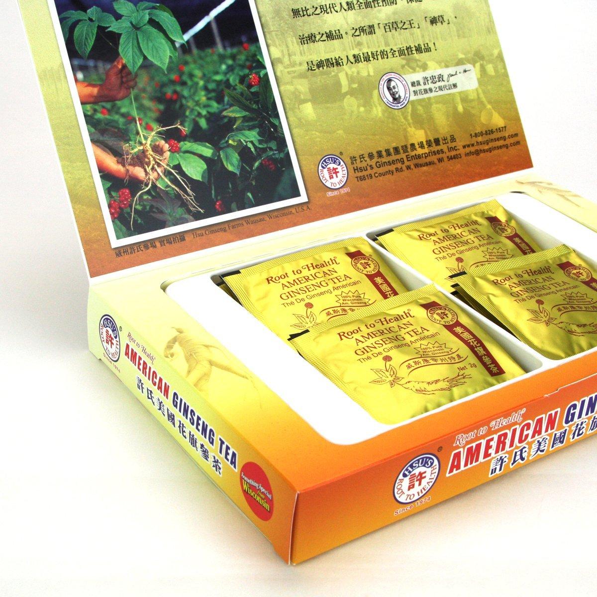 Té de Ginseng Americano Hsu - Caja de 20 Bolsas