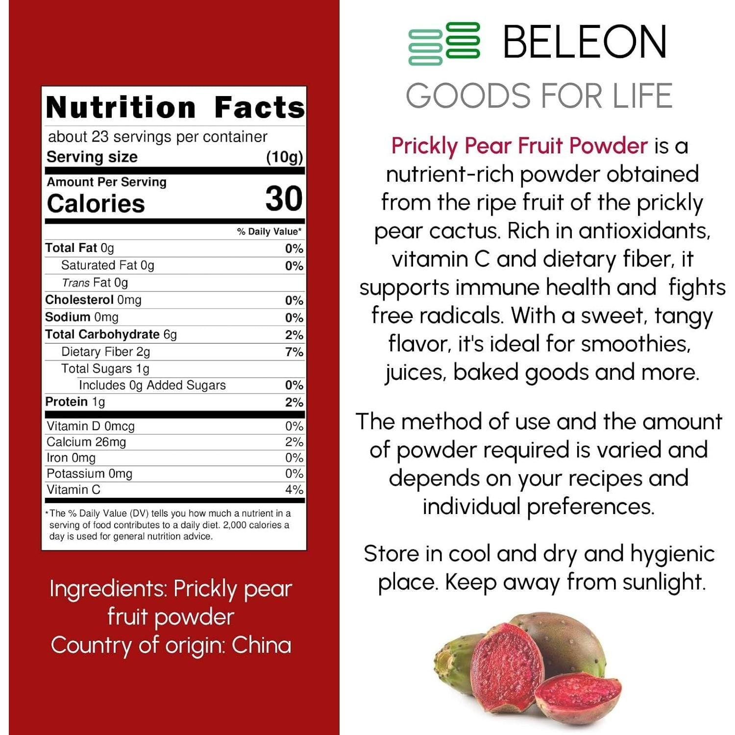 Polvo de Pera Espinosa Beleon 226.8 g - Suplemento Natural