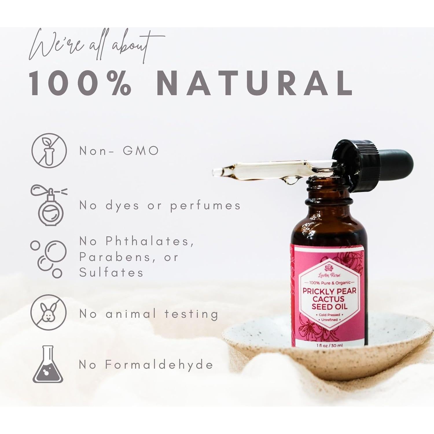 Aceite de Semilla de Higo Chumbo Leven Rose 28.35 ml Orgánico