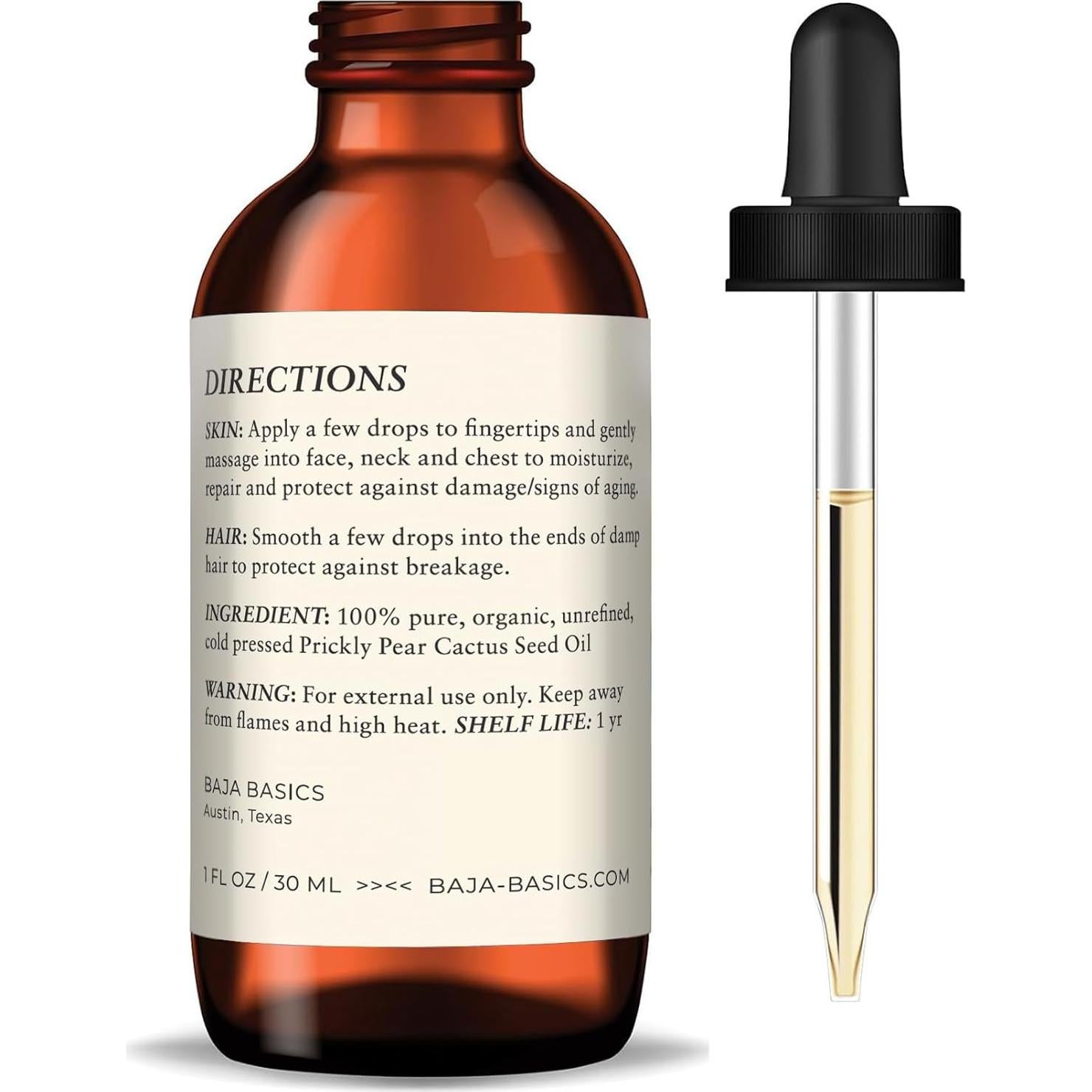 Aceite de Semilla de Higo Chumbo Baja Basics 30 ml Hidratante