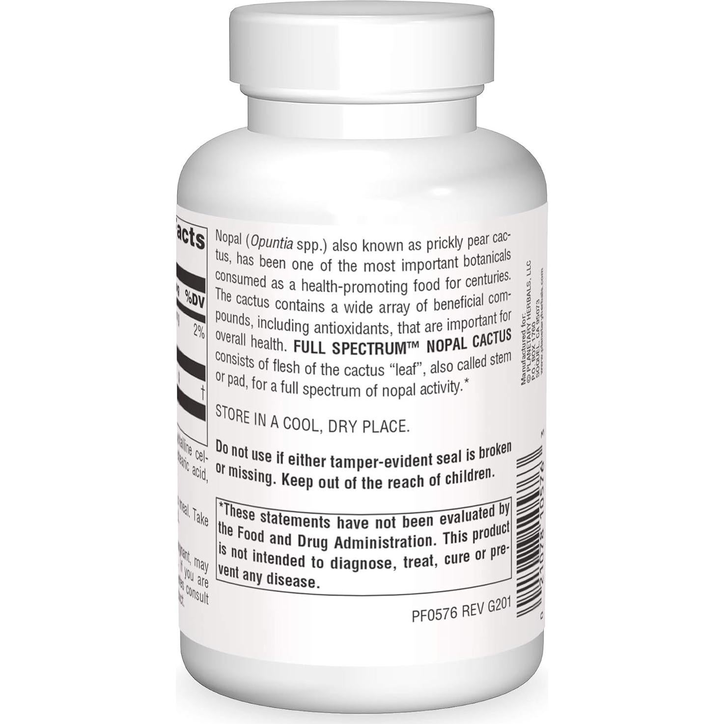 Nopal Cactus Planetary Herbals 1000 mg - 120 Tabletas