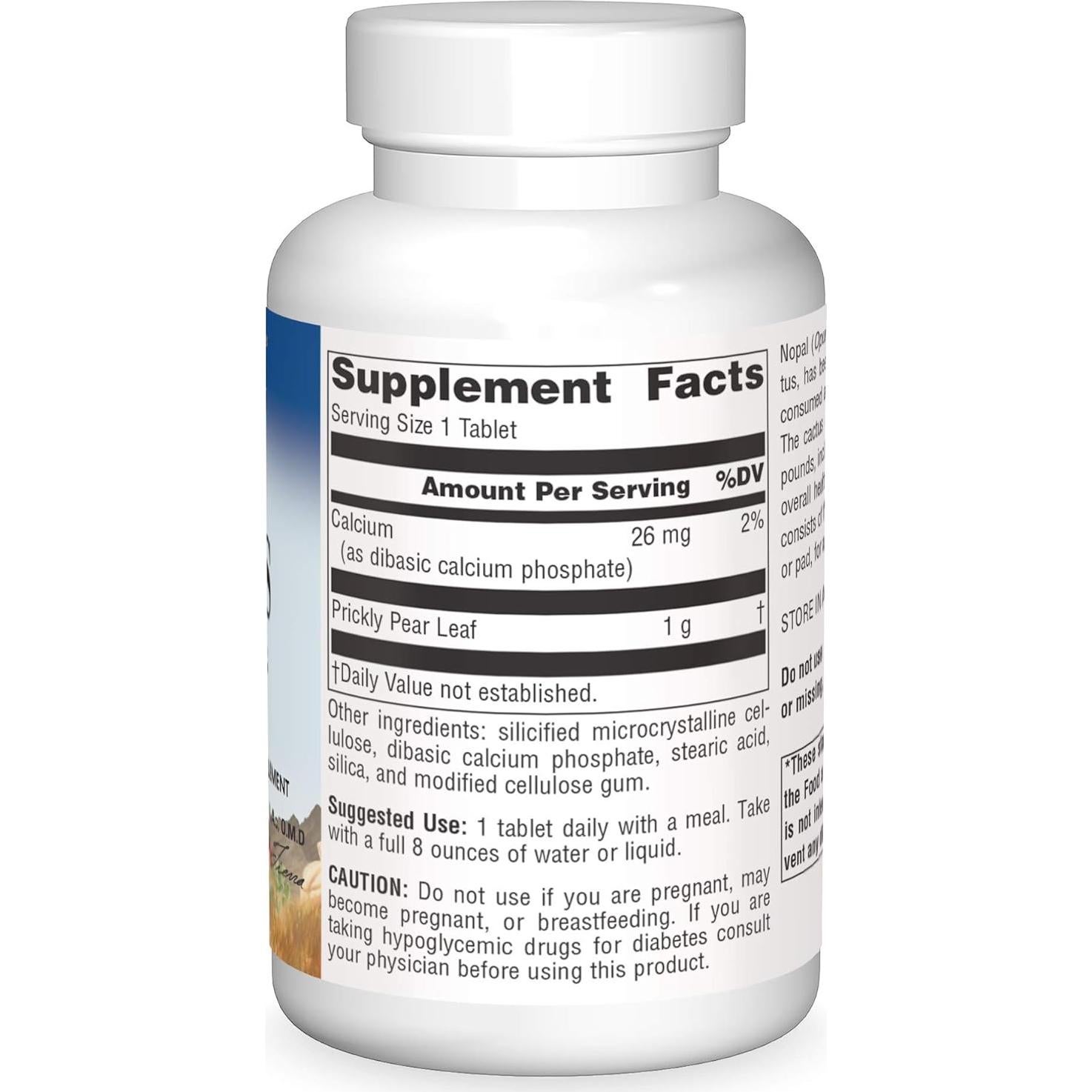 Nopal Cactus Planetary Herbals 1000 mg - 120 Tabletas