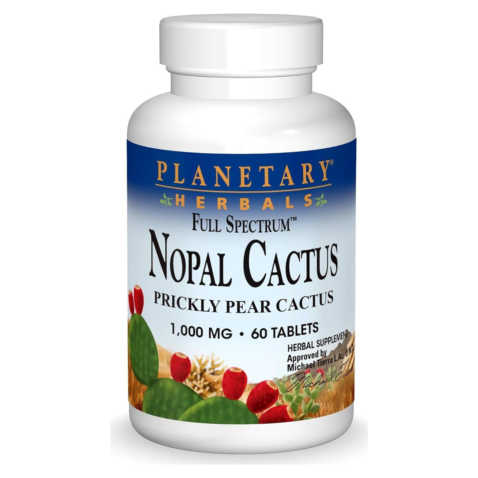 Nopal Cactus 1000mg Planetary Herbals - 60 Tabletas Antioxidantes
