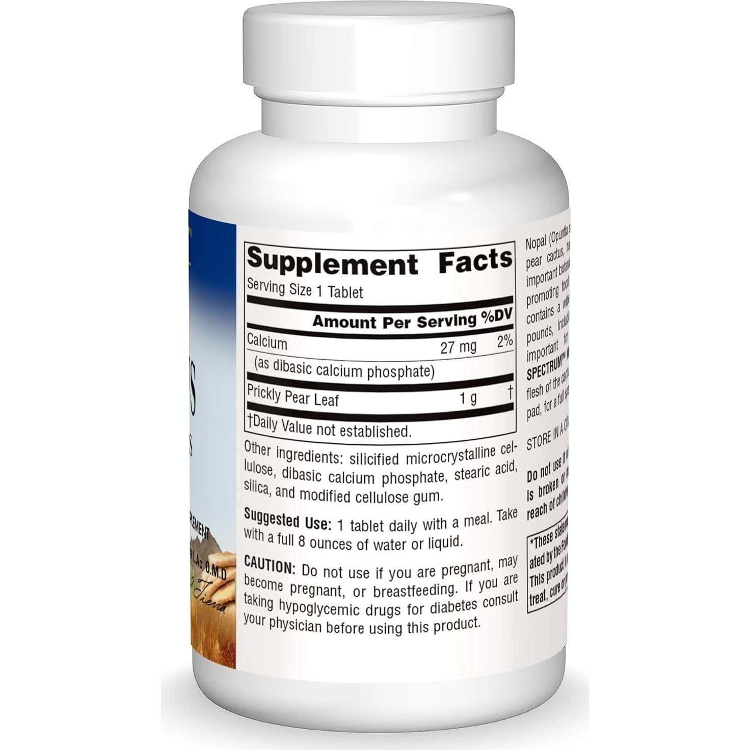 Nopal Cactus 1000mg Planetary Herbals - 60 Tabletas Antioxidantes