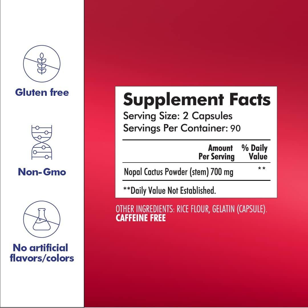 Suplemento Dietético Santo Remedio Nopal 700 mg 180 Cápsulas