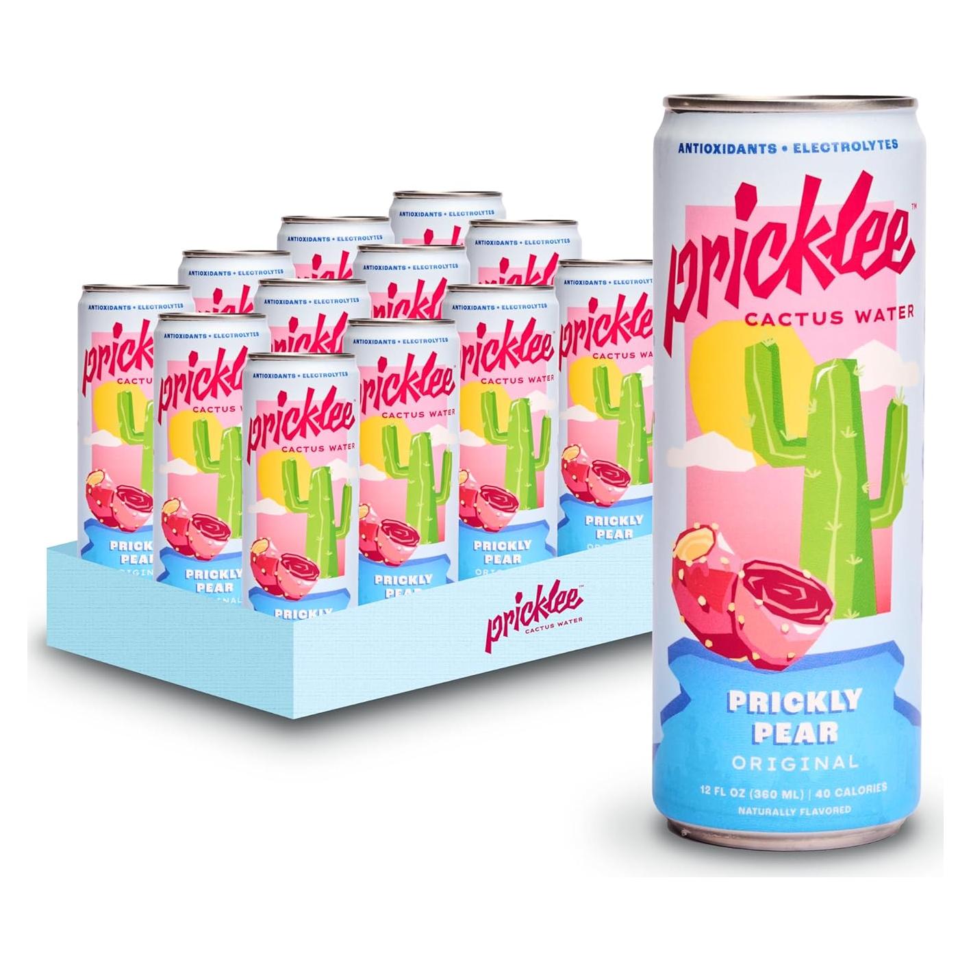 Agua de Cactus Higo Chumbo Pricklee - 144 Onzas - Natural