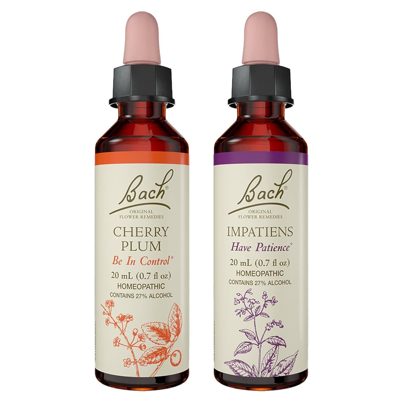 Remedios Florales Bach 2-Pack Vegano 20mL Impatiens Ciruela