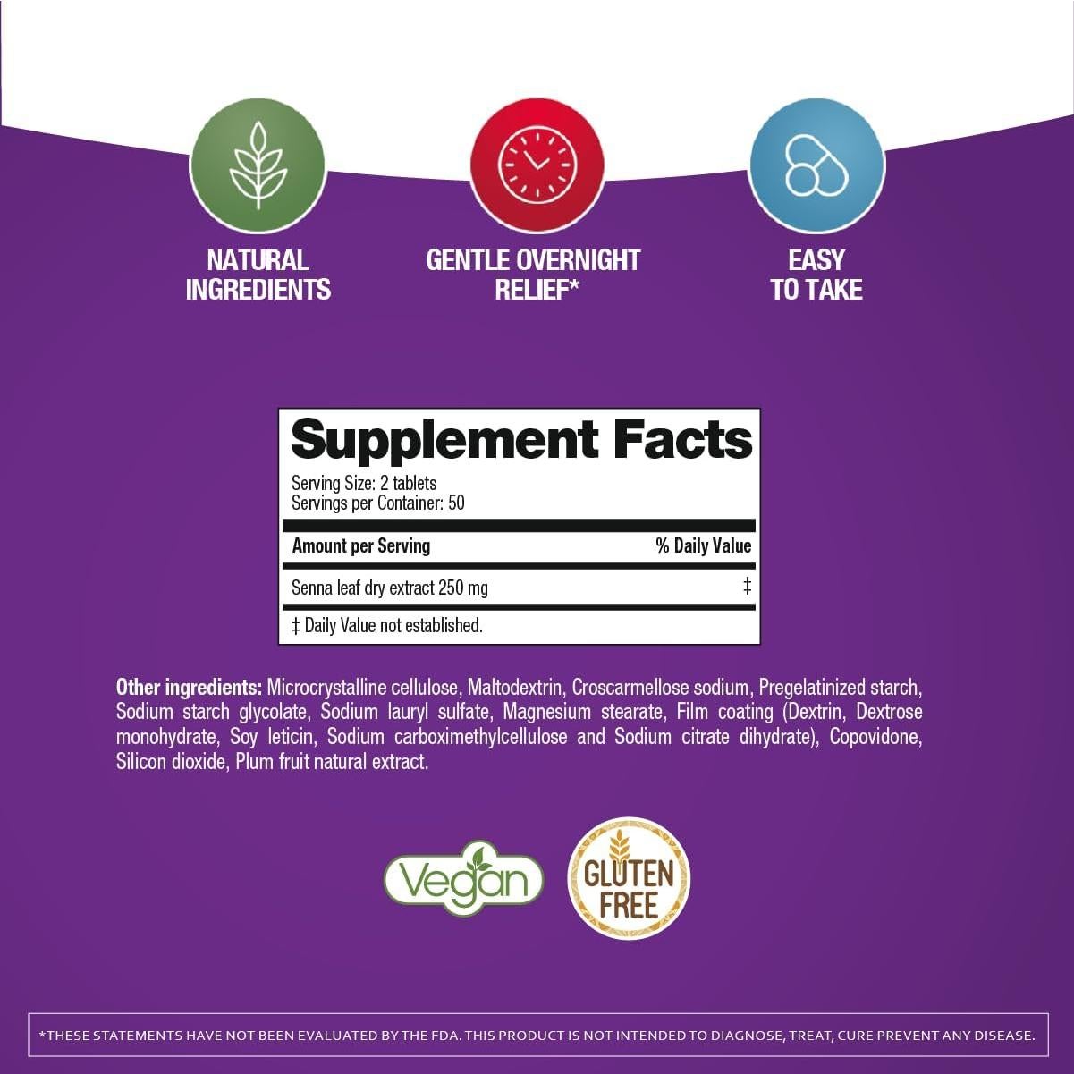 Prunelax Máximo Alivio Laxante Vegano 100 Tabletas Senna