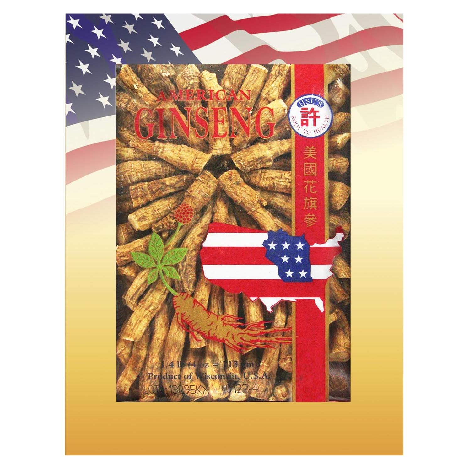 Ginseng Americano Hsu 4oz | Raíz Mediana de Wisconsin