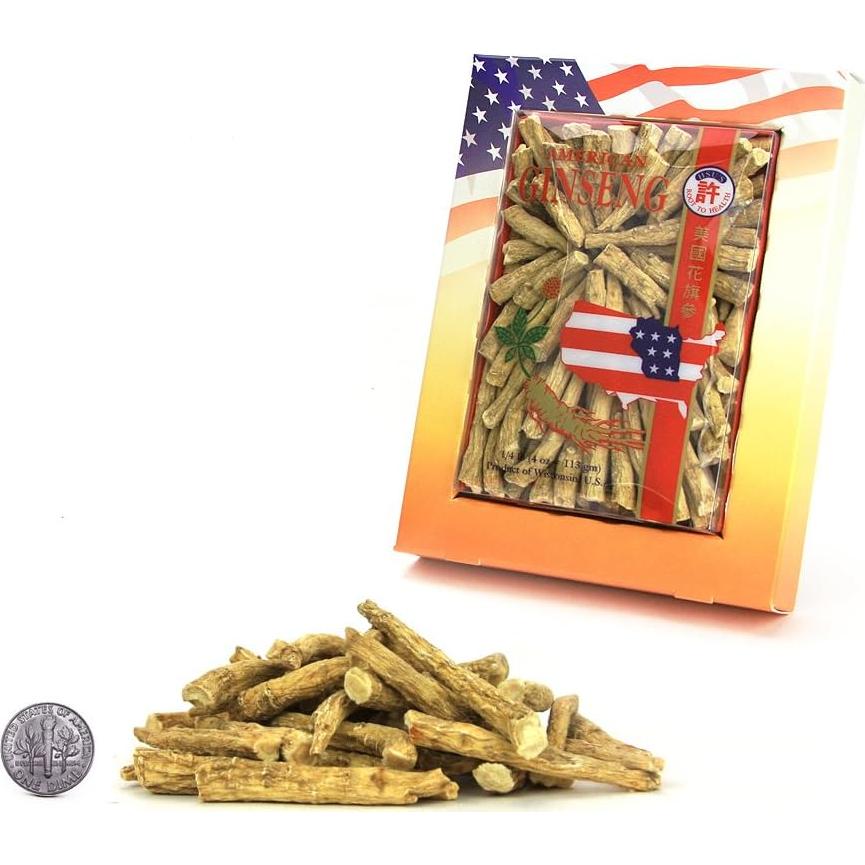 Ginseng Americano Hsu 4oz | Raíz Mediana de Wisconsin