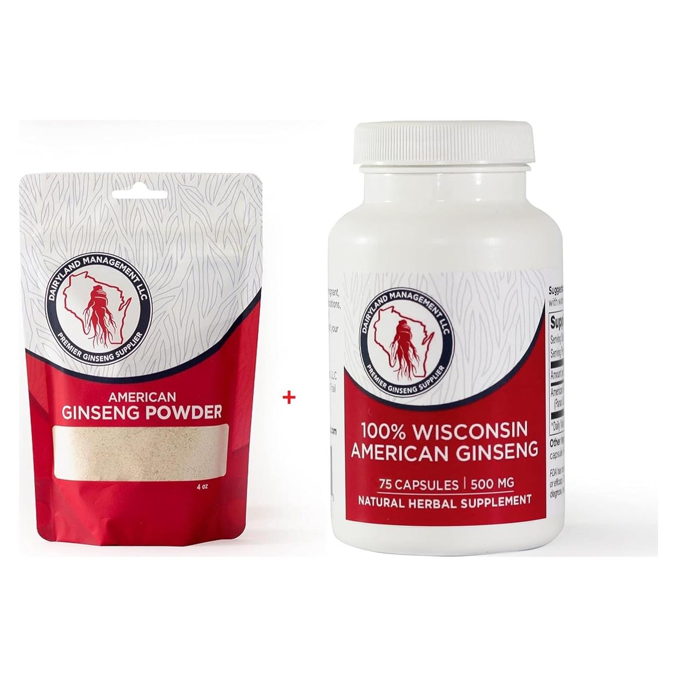 Polvo y Cápsulas de Ginseng Americano Dairyland 113 g