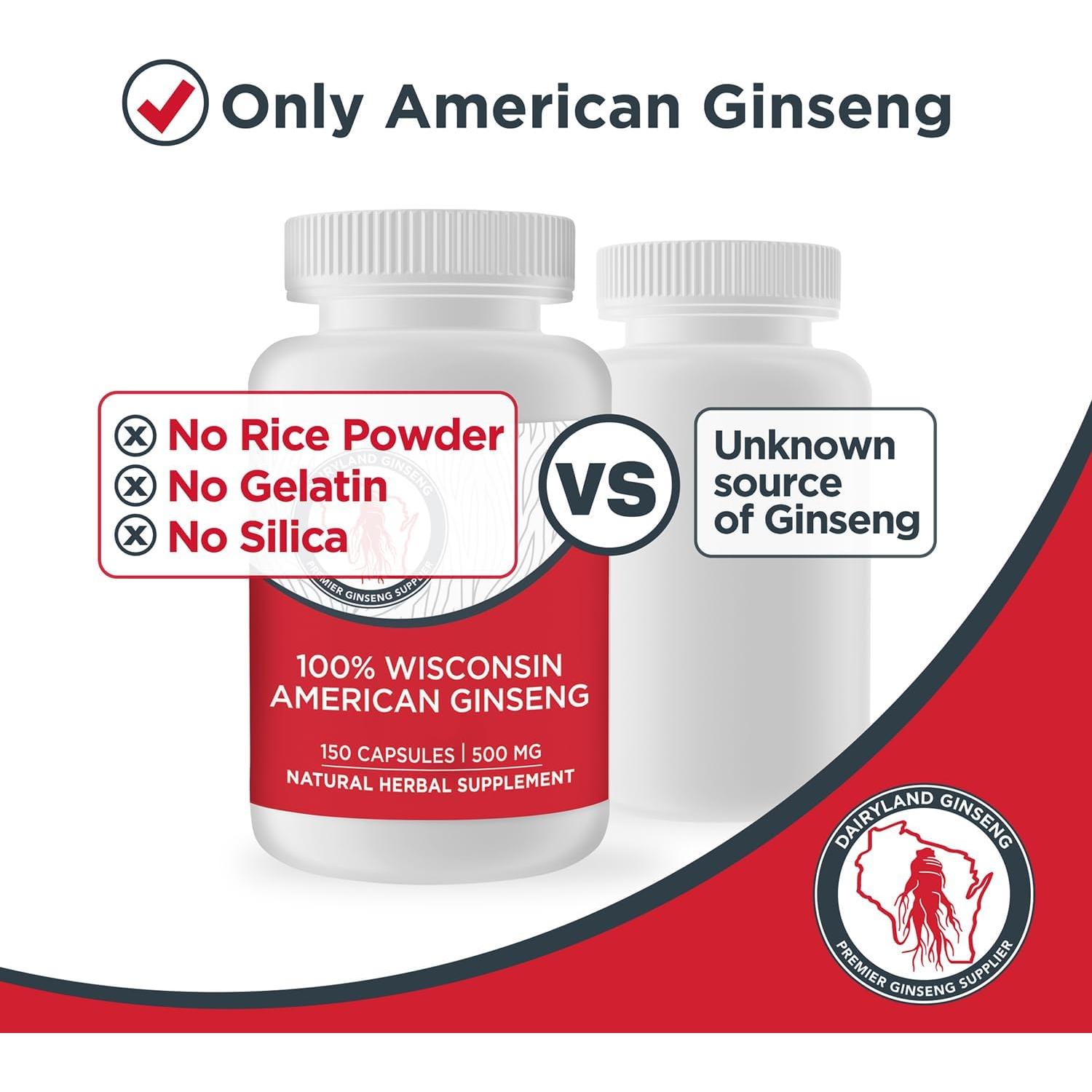 Polvo y Cápsulas de Ginseng Americano Dairyland 226.8 g