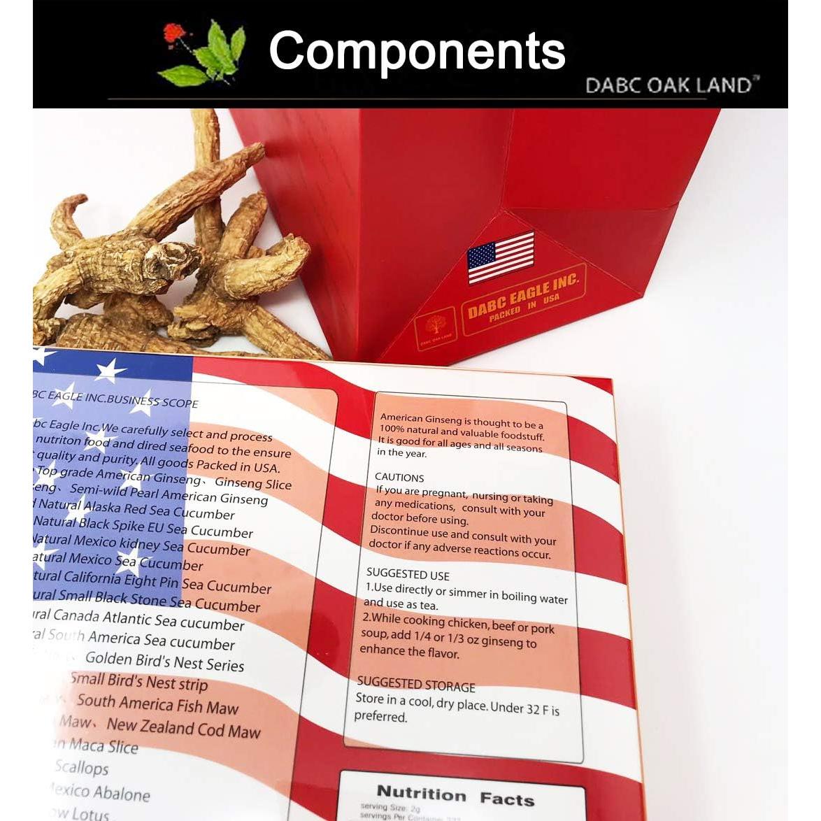 Raíces de Ginseng Americano Grado A DABC EAGLE 0.45kg