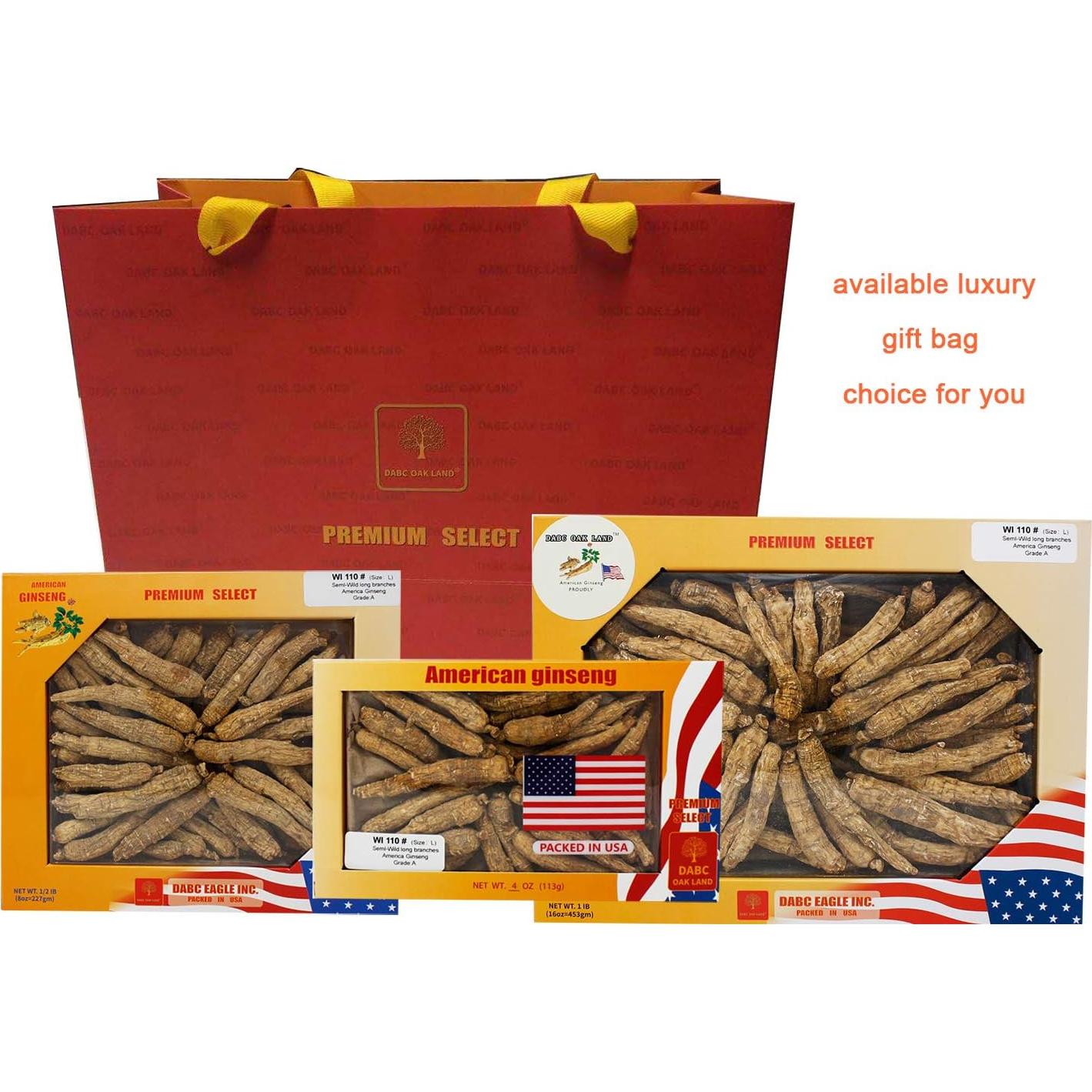 Raíz de Ginseng Americana DABC EAGLE 227g - Entera - Wisconsin