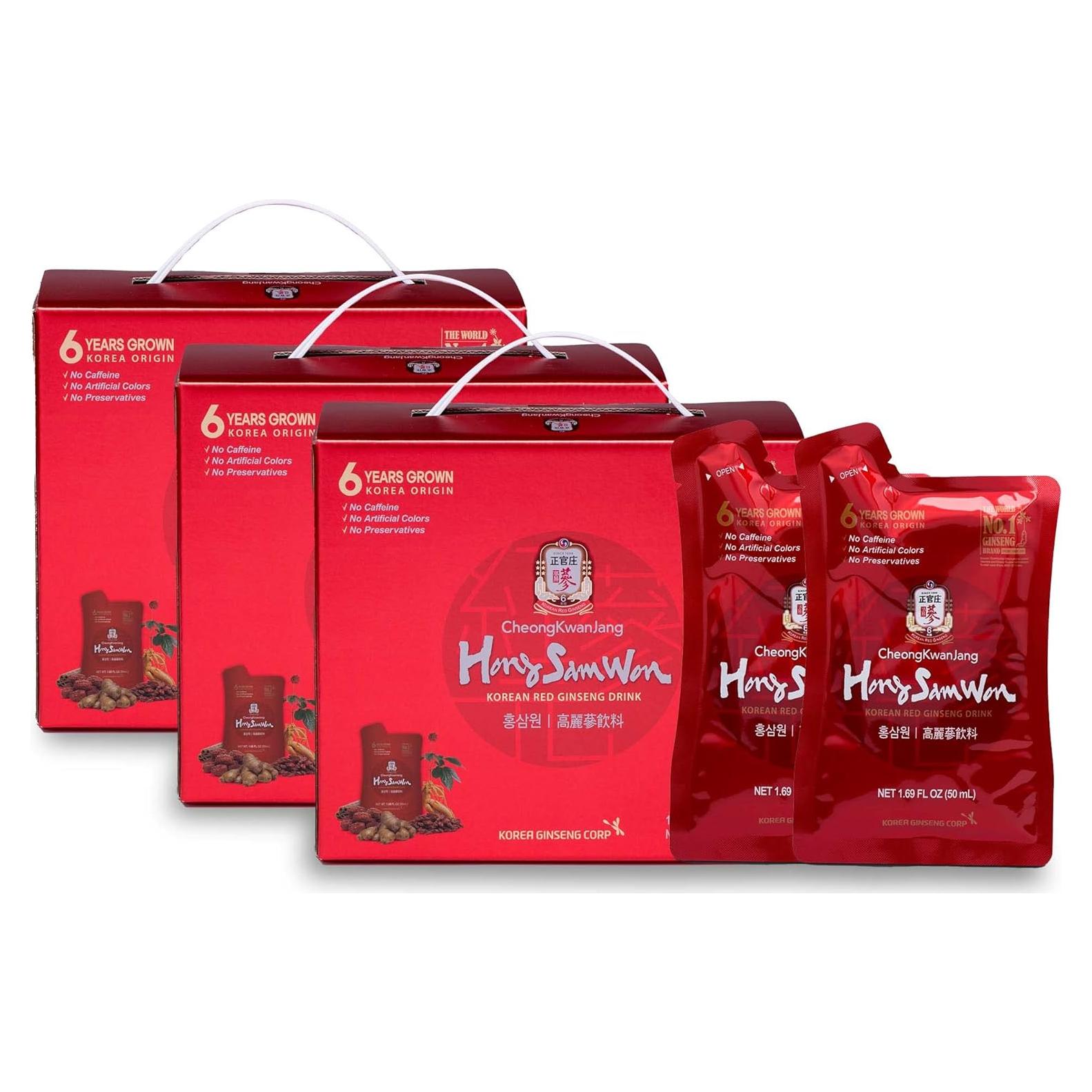 Bebida Energizante de Ginseng Rojo CheongKwanJang 60 Bolsitas
