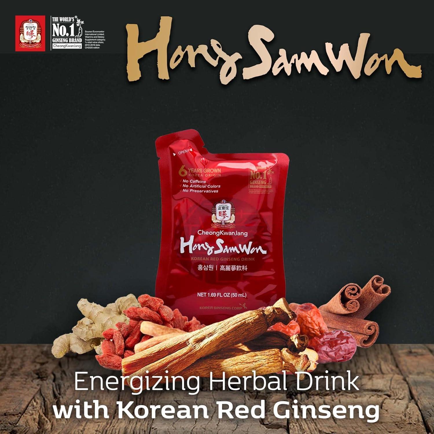Bebida Energizante de Ginseng Rojo CheongKwanJang 60 Bolsitas