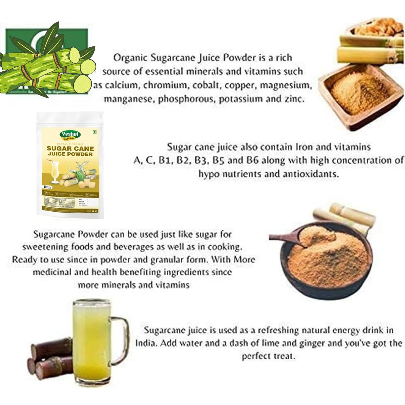 Jugo de Caña de Azúcar en Polvo Yeshvi Natural 100g - Bebida Energética