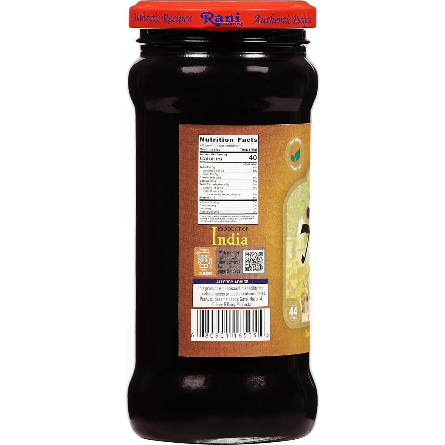 Pasta de Tamarindo Rani 454g - 100% Natural, Vegano, Sin Gluten