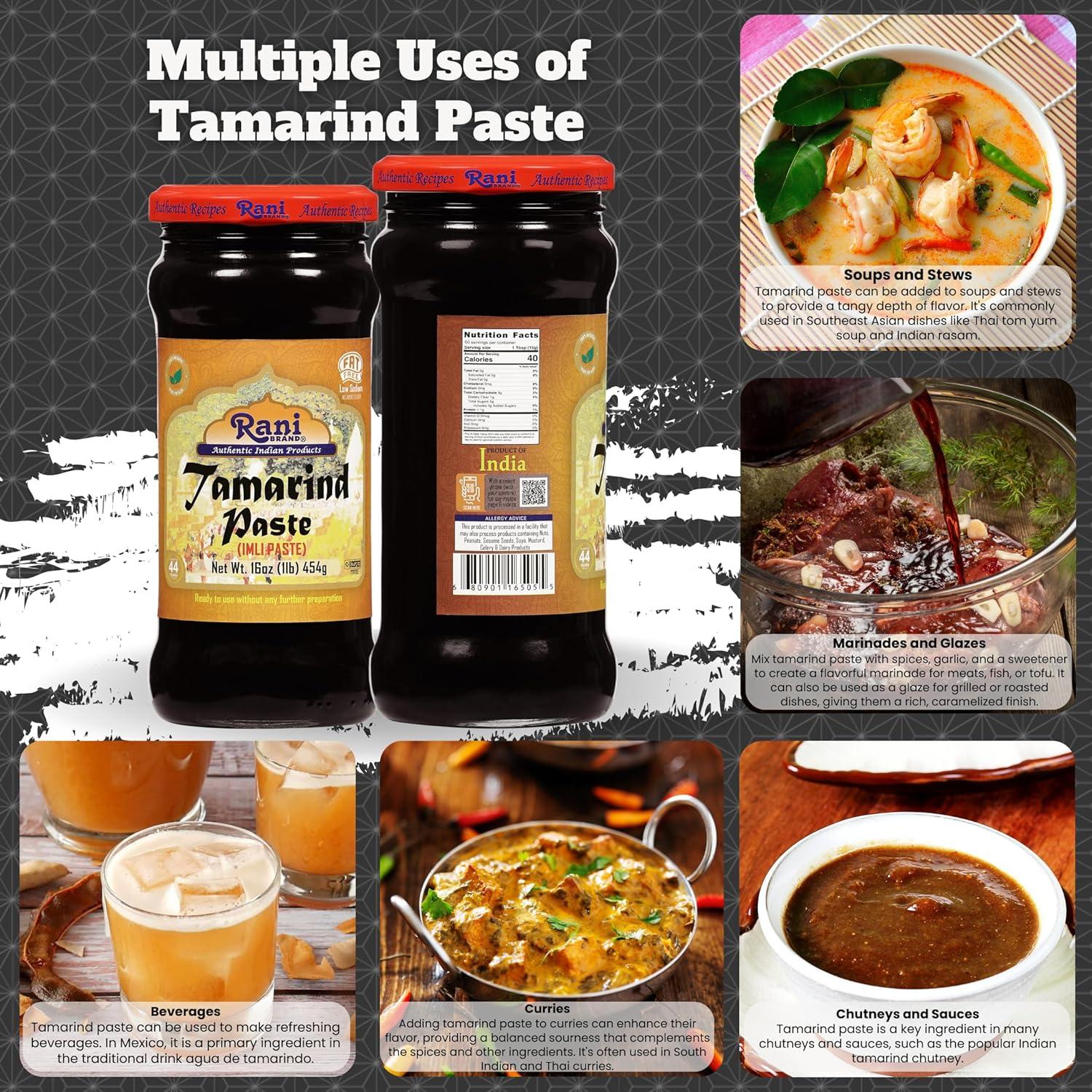 Pasta de Tamarindo Rani 454g - 100% Natural, Vegano, Sin Gluten