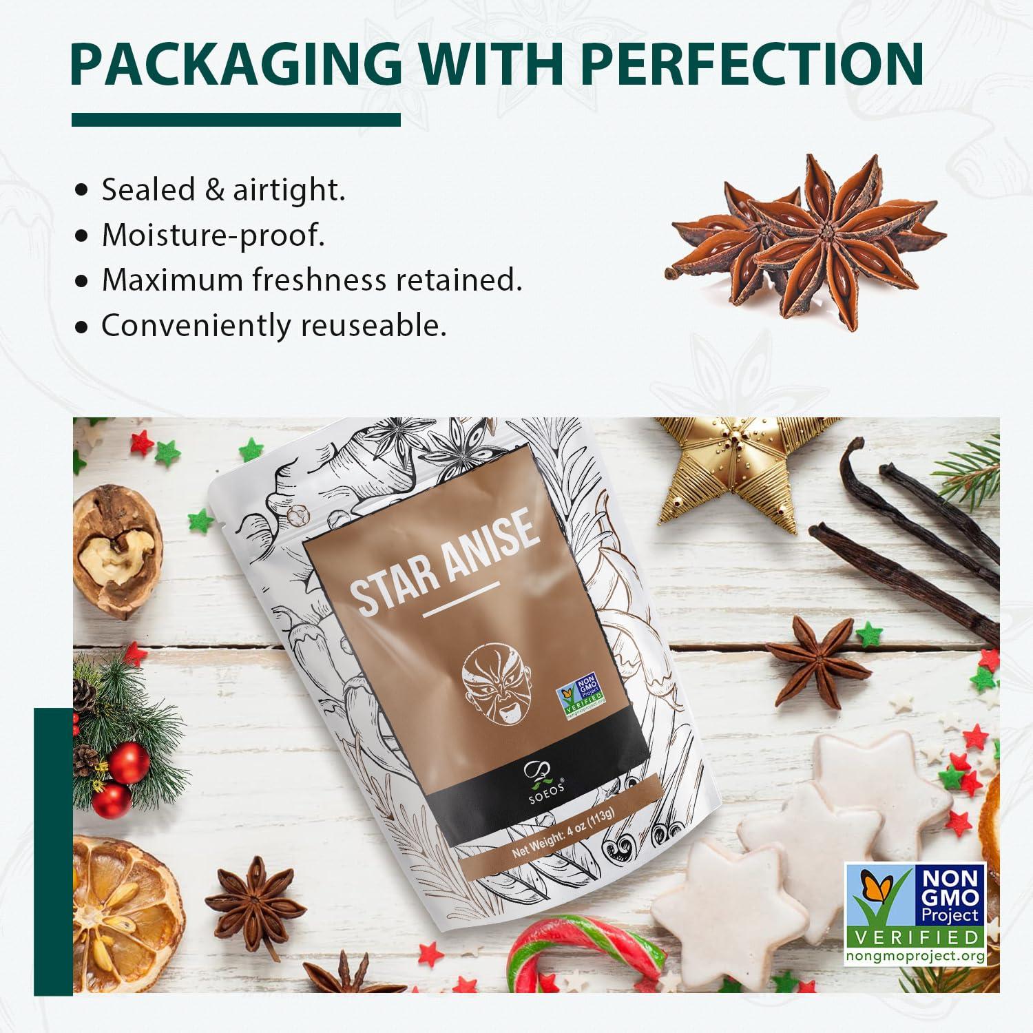 Anís Estrellado Entero Soeos 113.4g - Sin OGM