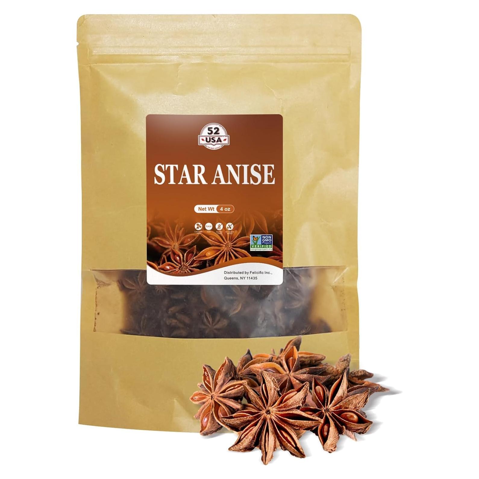 Anís Estrellado Entero 52USA 113.4g Sin OGM - Especia para Té