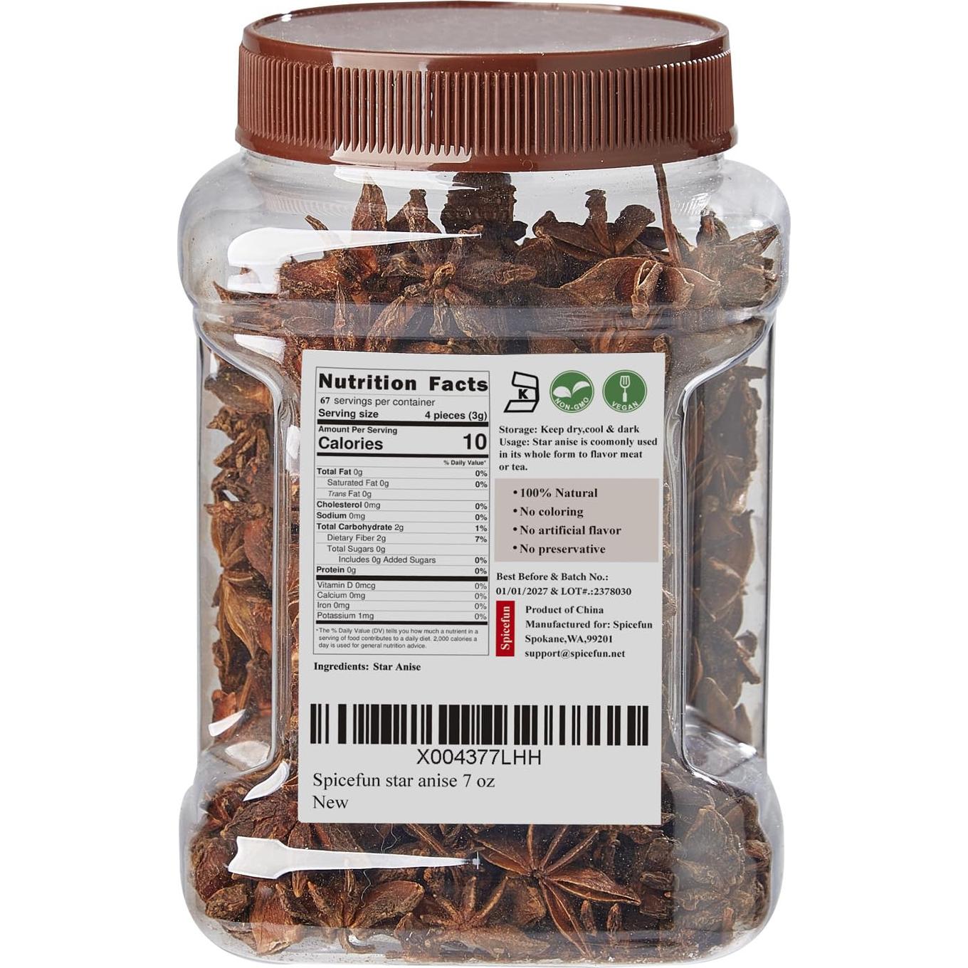 Anís Estrellado Spicefun 200g - Puro y Natural para Cocinar