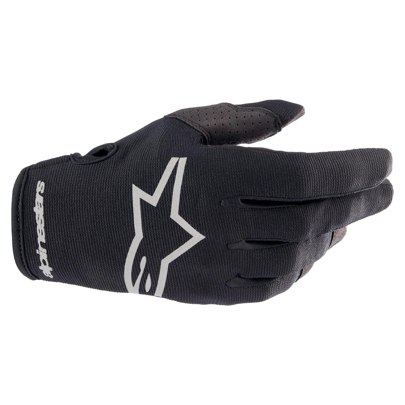 Guantes Radar Alpinestars Negro Plata Talla S