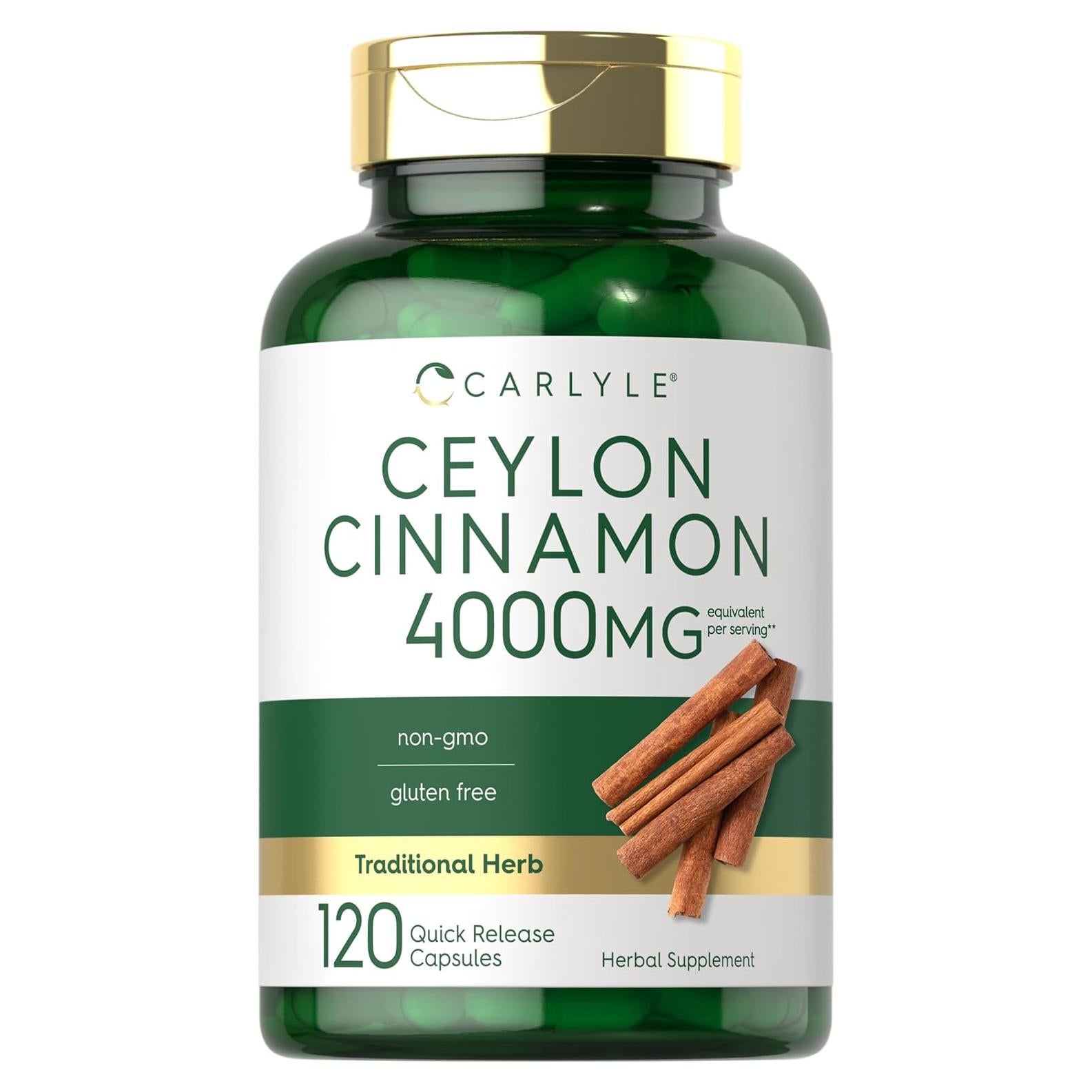 Cápsulas de Canela de Ceilán Carlyle 4000 mg - 120 Unidades