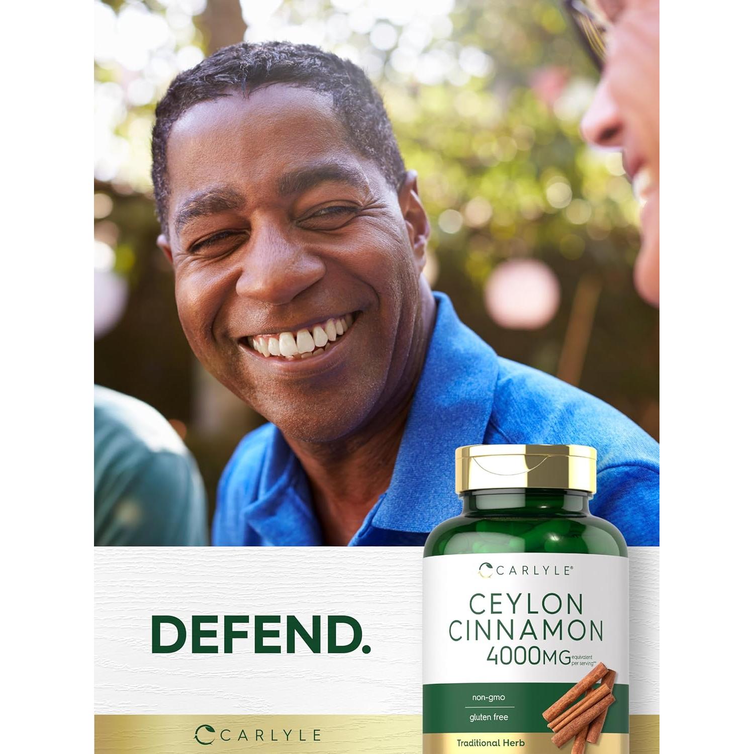 Cápsulas de Canela de Ceilán Carlyle 4000 mg - 120 Unidades