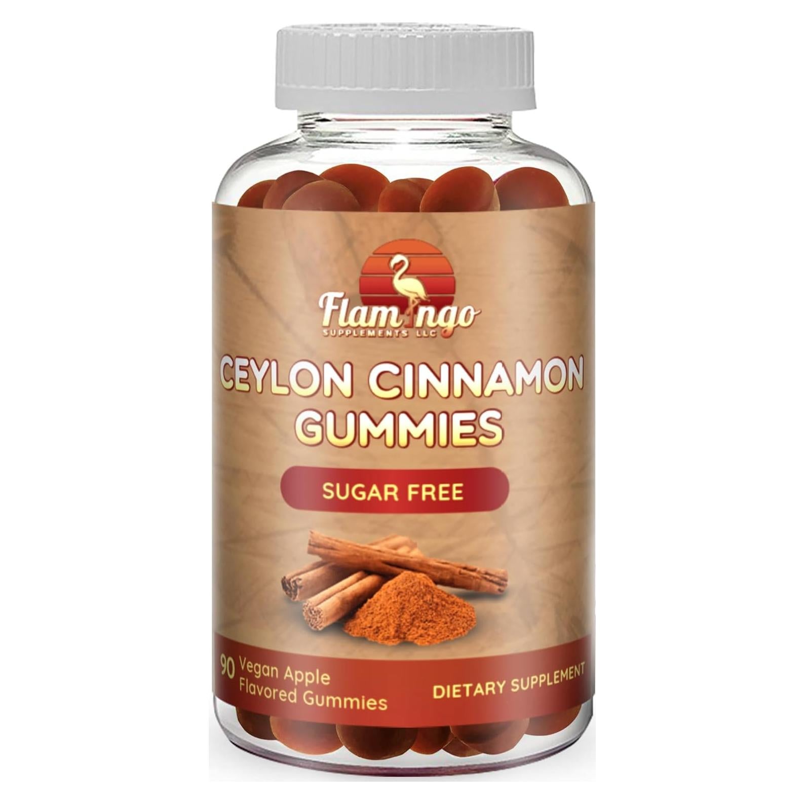 Gomitas de Canela de Ceilán Sin Azúcar Flamingo - 90 Masticables