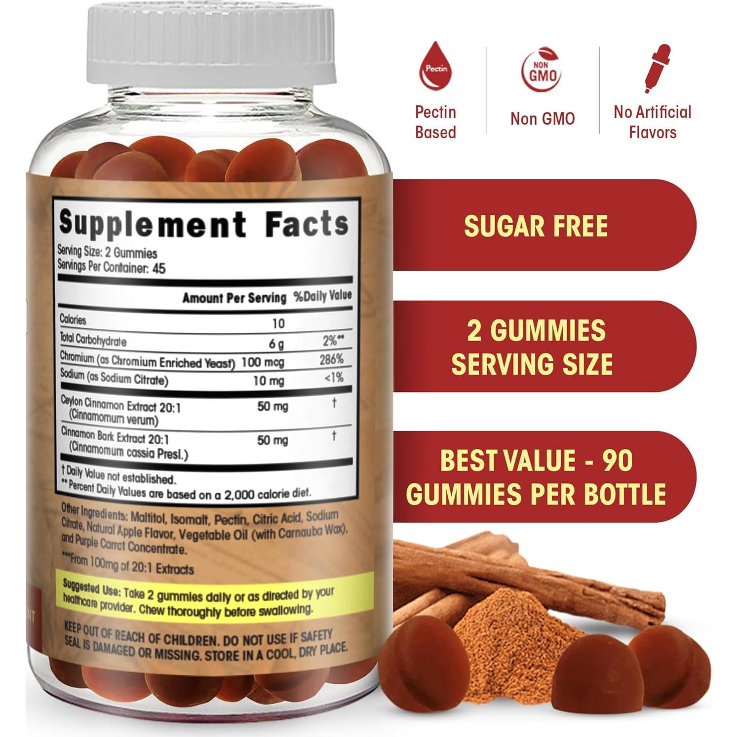 Gomitas de Canela de Ceilán Sin Azúcar Flamingo - 90 Masticables