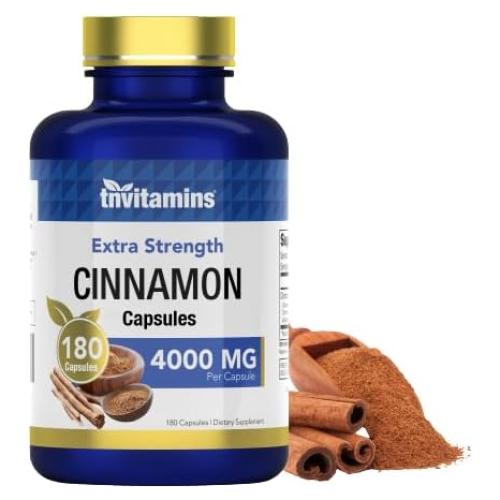 Cápsulas de Canela 4000 mg TNVitamins - 180 Cápsulas