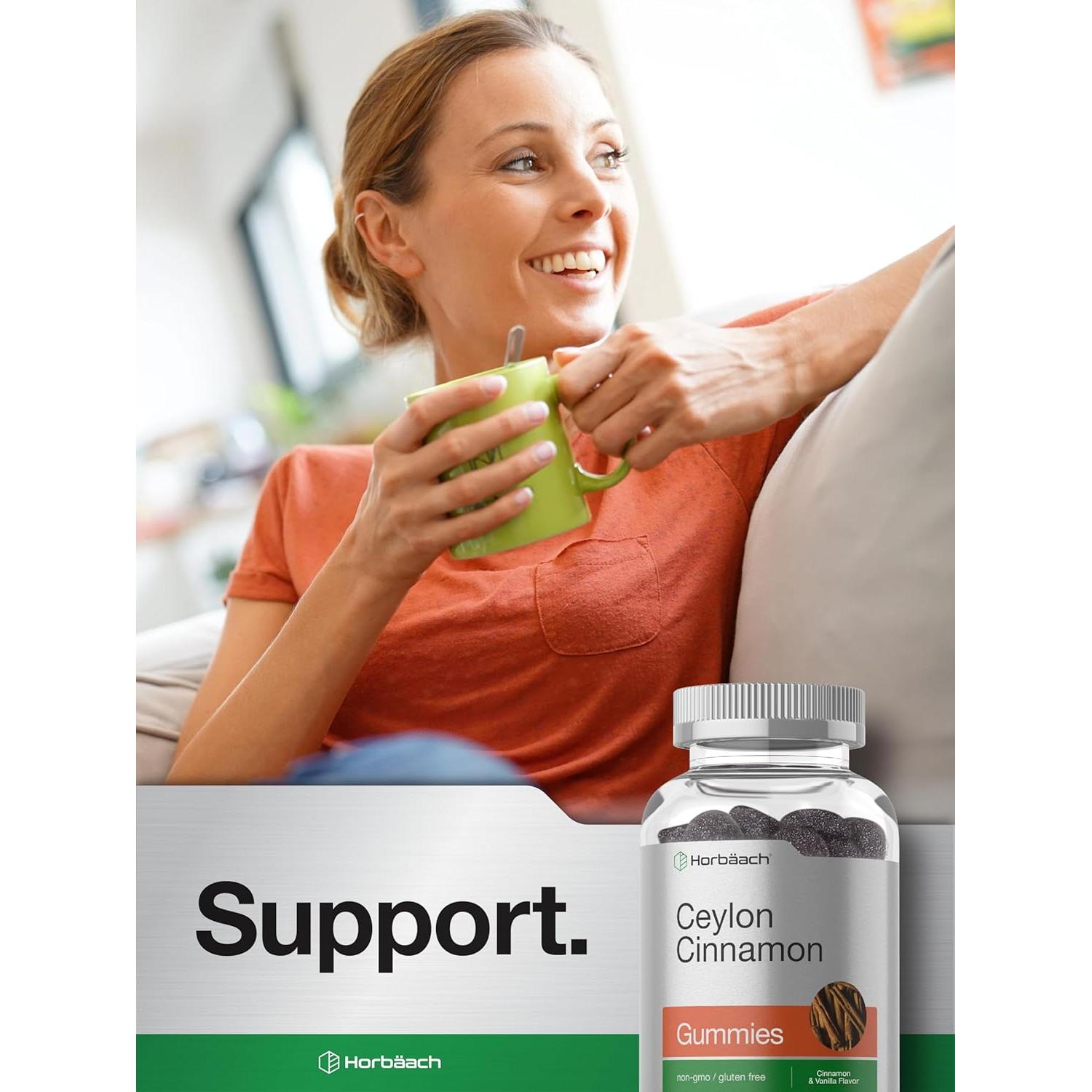 Gominolas Veganas de Canela de Ceylán Horbäach 2000mg 50 Unidades