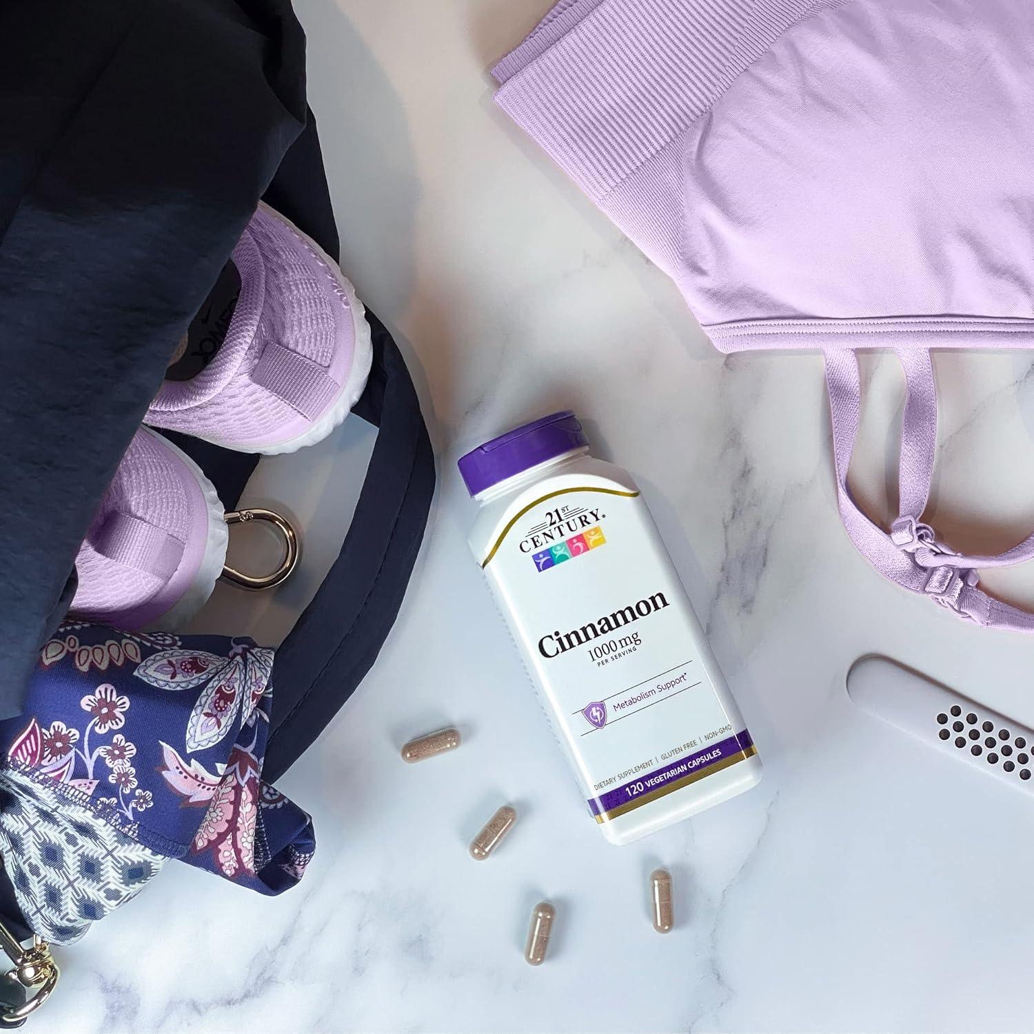 Cápsulas Vegetarianas de Canela 1000 mg Cinnamon del siglo XXI