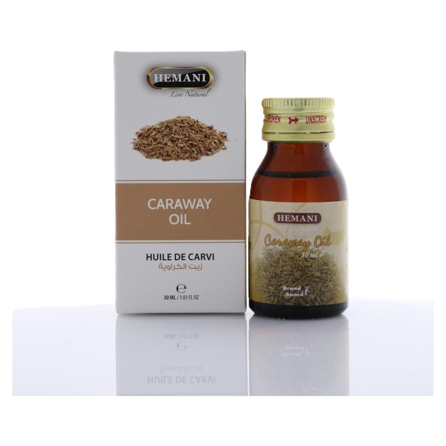 Aceite de Comino Hemani 30ml - Carum Carvi, Antioxidante y Calmante