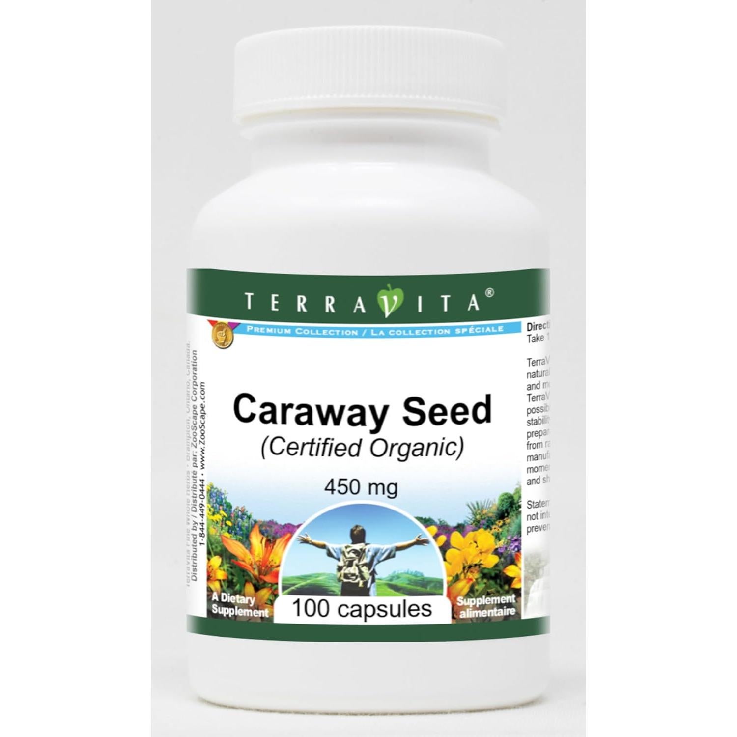 Semilla de Comino Orgánica TerraVita 450 mg 100 Cápsulas